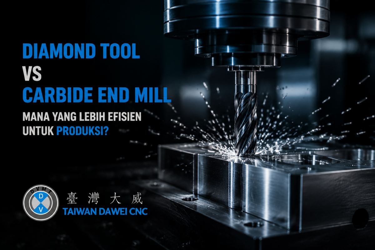 Diamond Tool vs Carbide End Mill pada proses CNC machining untuk meningkatkan efisiensi produksi